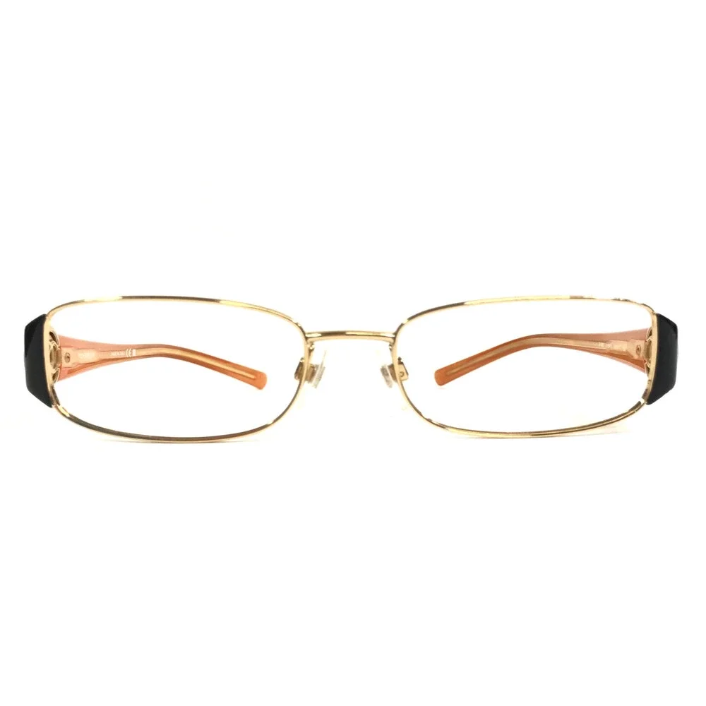 Chanel Eyeglasses Frames 2105 c.341 Black Orange Gold Wire Rim 51-17-130